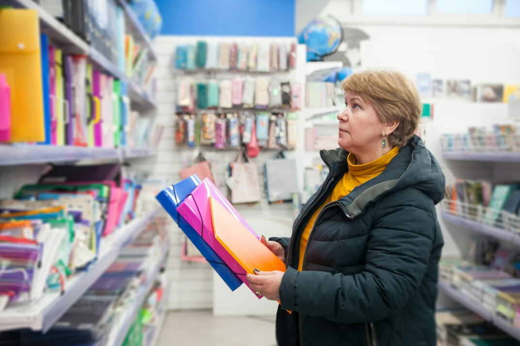 store manager checking inventory